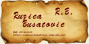 Ružica Bušatović vizit kartica